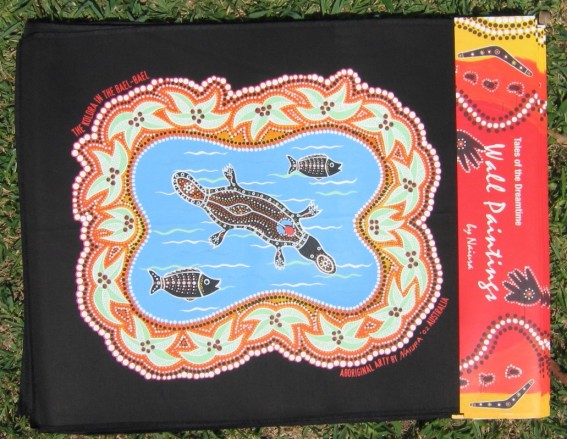 Australian Aboriginal art print on canvas - The Kolora in the Bael-Bael by Naiura