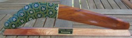 hunting boomerang on stand