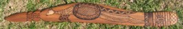 Hand burnt wattle wood spear