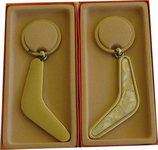Metal boomerang key chains