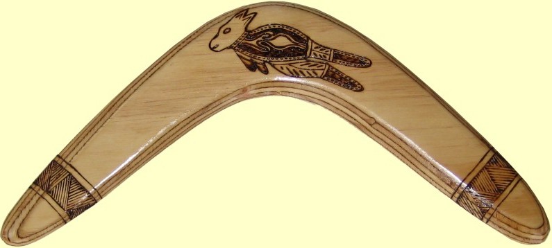 Heavy plywood returning boomerang
