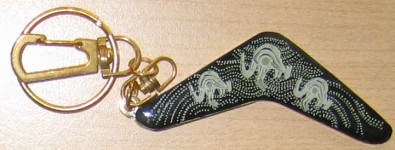 Metal boomerang key rings