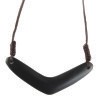Black Jade Boomerang Pendant