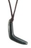 Black Jade Boomerang Pendant