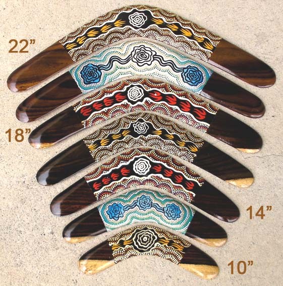 contemporary dot art boomerangs